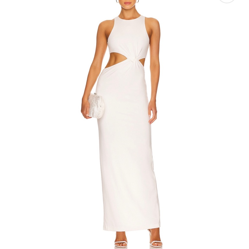 NBD kumiko maxi dress white